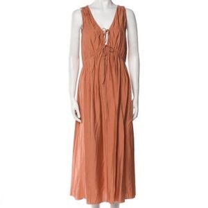 FRAME V- neck midi length dress